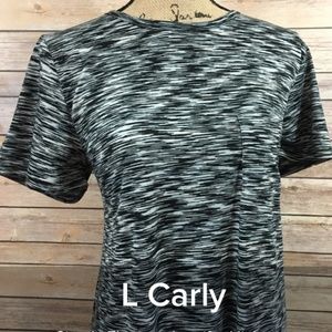 NWT Horizontal Stripe LuLaRoe Carly dress L